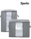 Pack of 3 Large Storage Bags for Clothes, Blankets & Closet Organization