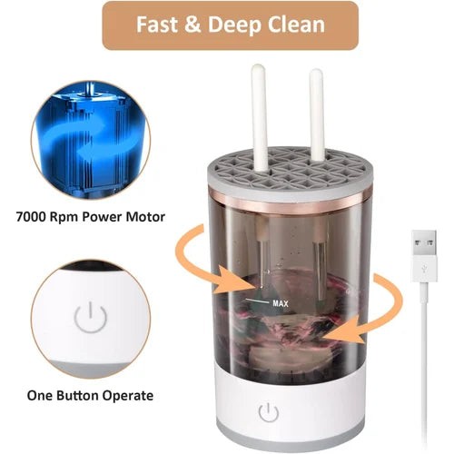Portable Electric Makeup Brush Cleaner Machine | USB Makeup Brush Cleaning Device