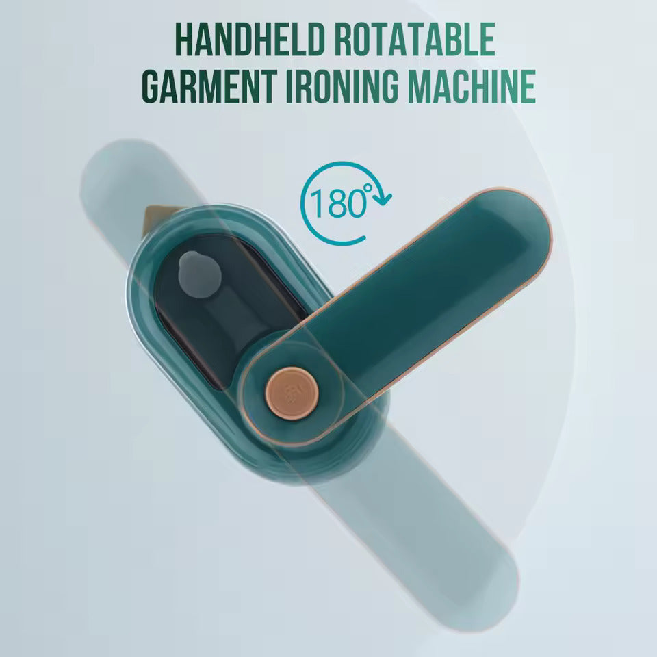 *Mini Portable Steam Iron – 180° Rotatable Foldable Handheld Garment Steamer for Travel**
