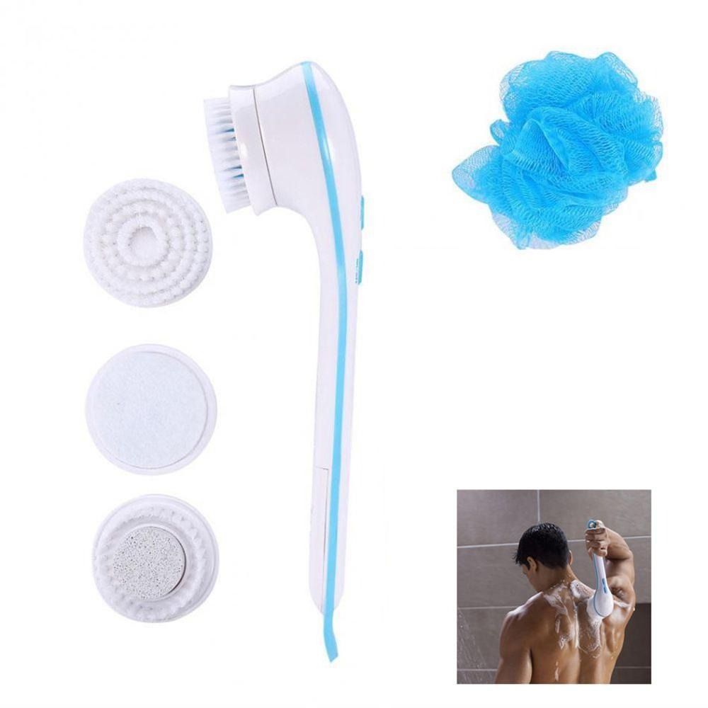 5-in-1 Spin Spa Electric Shower Brush for Deep Skin Cleansing