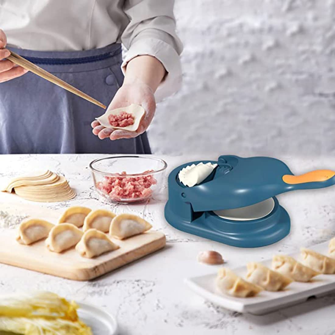 # 2-in-1 Dumpling Maker & Dough Press – Manual Samosa, Gujiya & Pastry Mould