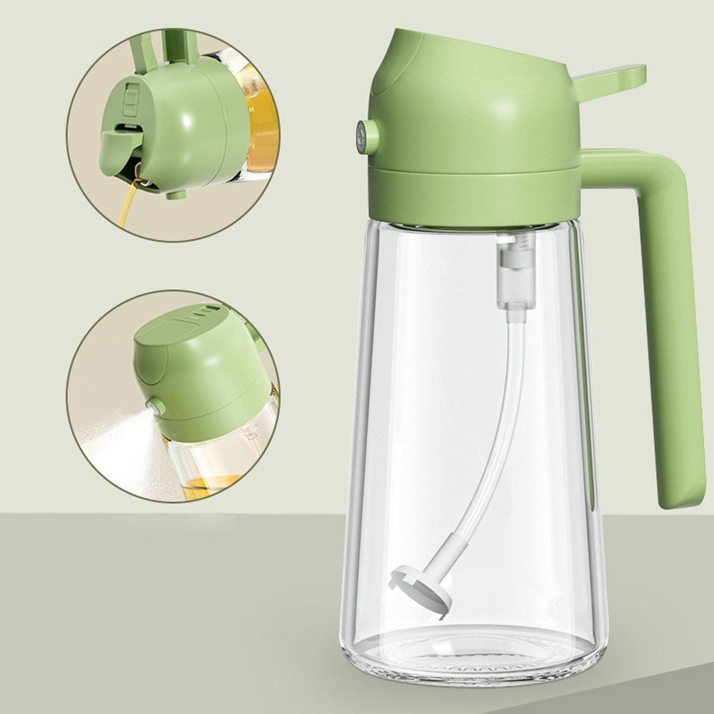 *2-in-1 Oil Sprayer Bottle – Kitchen Cooking Oil Spray & Pour Dispenser for BBQ & Baking**