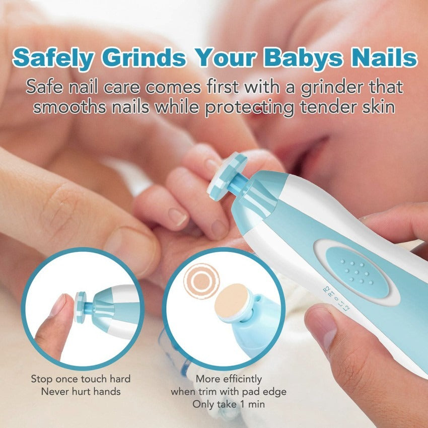 # 6-in-1 Electric Baby Nail Trimmer – Safe Infant Nail Filer & Grooming Kit