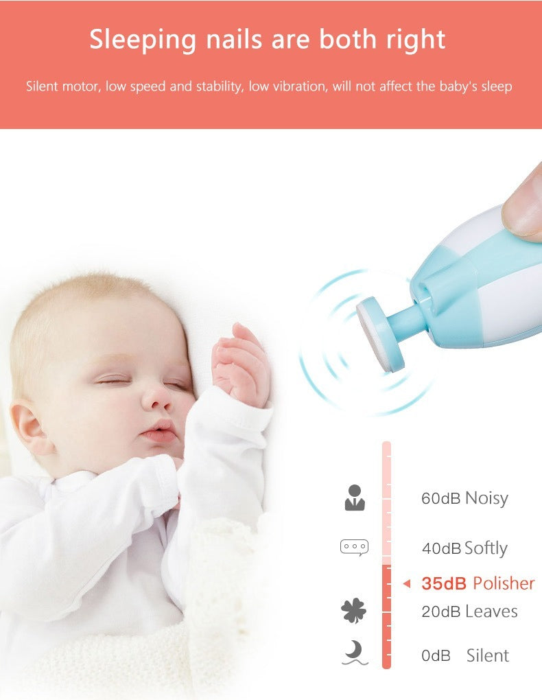 # 6-in-1 Electric Baby Nail Trimmer – Safe Infant Nail Filer & Grooming Kit