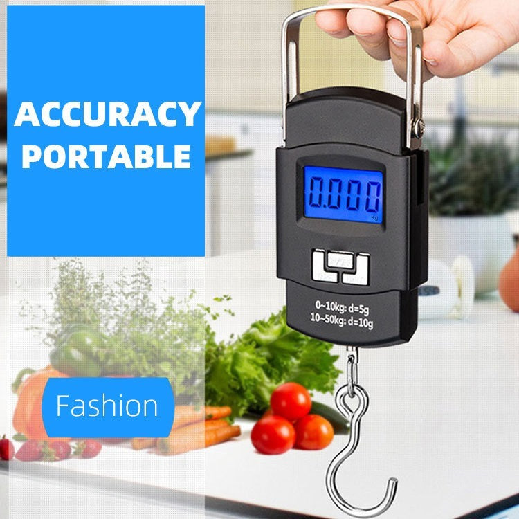 50KG Digital Hanging Scale 5G LCD – Portable Luggage, Fishing & Travel Weight Scale