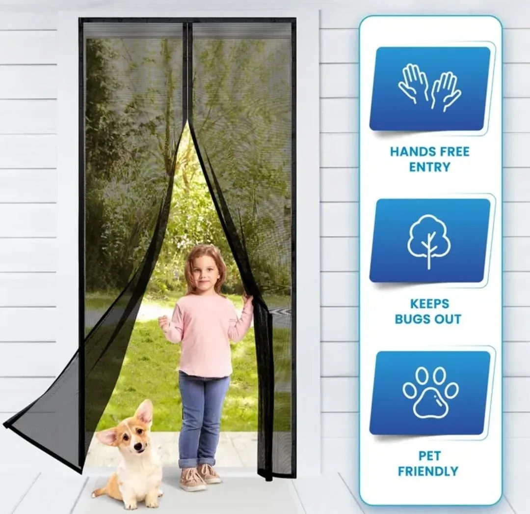 # Magnetic Mosquito Mesh Door Curtain – Automatic Closing Fly & Insect Screen for Home