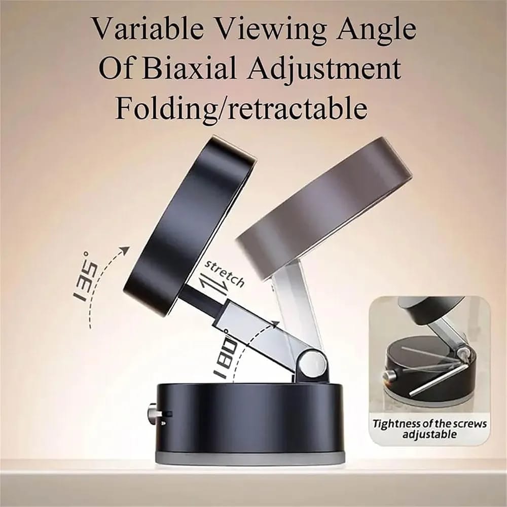 Double-Sided Magnetic Phone Holder | Adjustable Rotating Foldable Suction Mount