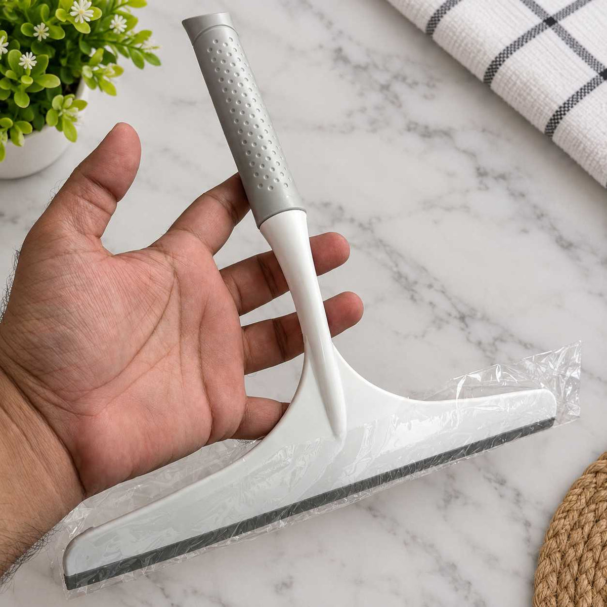 Handheld Window Glass Wiper | Bathroom Mirror & Glass Cleaning Squeegee