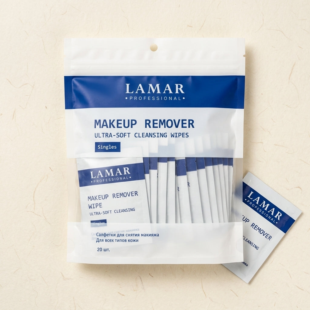 Lamar Makeup Remover Wipes Pack of 20 – Facial Cleansing Wipes