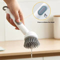 Kitchen Cleaning Brush with Soap Dispenser | Adjustable Dish Scrubber
