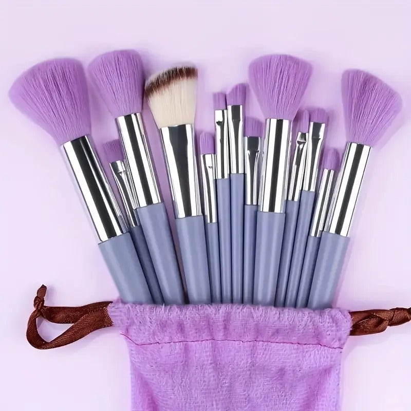 3-Piece Soft Makeup Brush Set for Foundation, Powder, Contour & Eyeshadow
