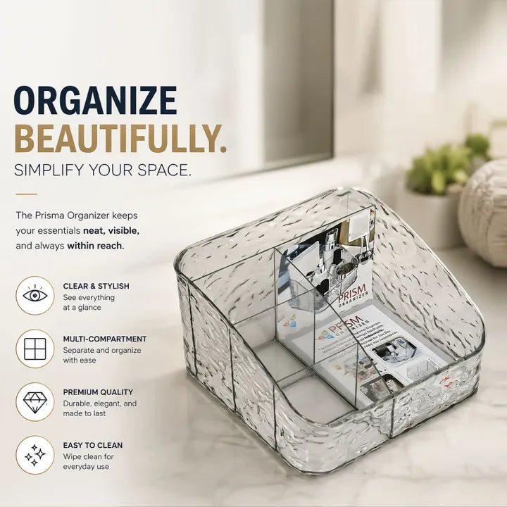*Acrylic Makeup Organizer Multi-Grid Cosmetic & Beauty Storage Rack**