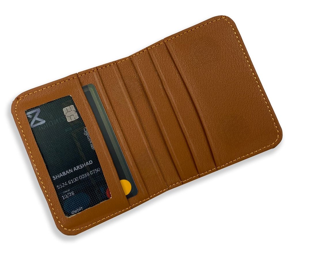 Genuine Leather Slim Bifold Wallet for Men – 6-Card ID Holder