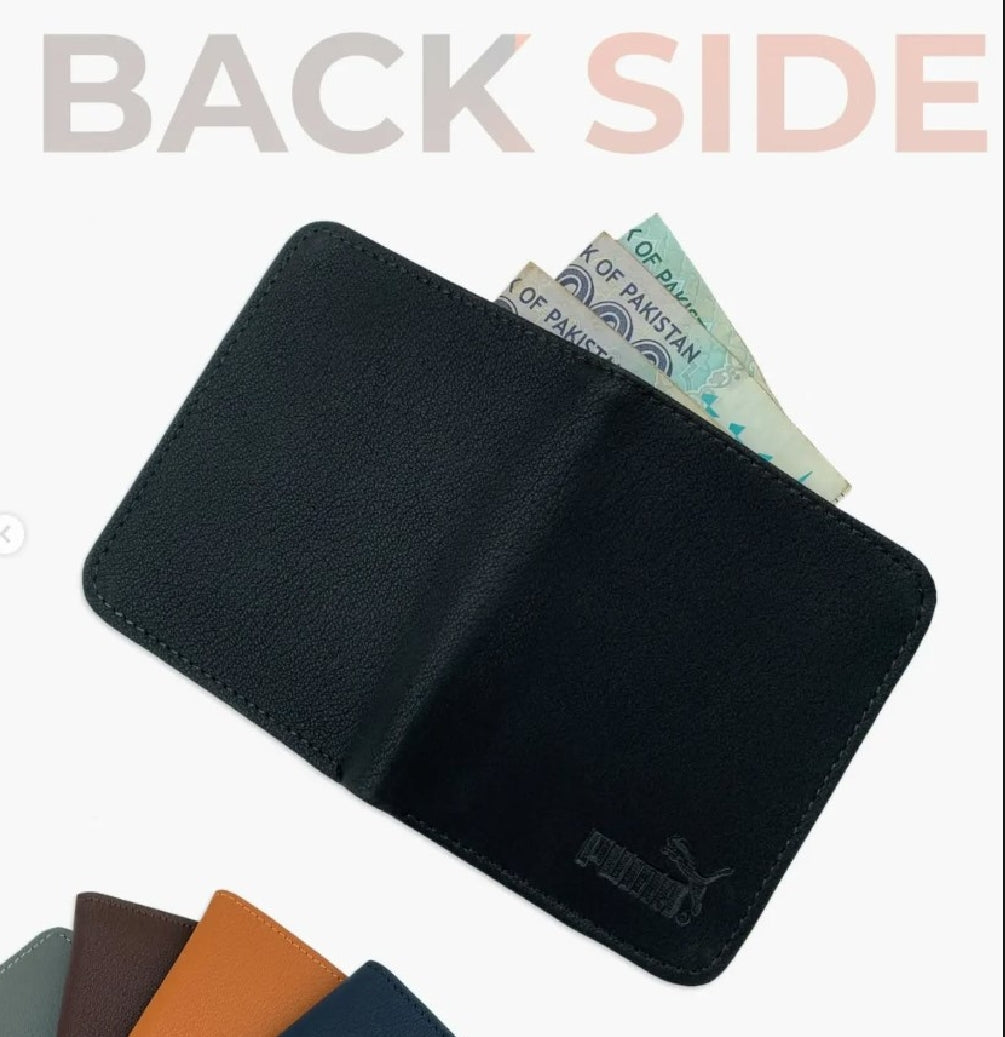 Genuine Leather Slim Bifold Wallet for Men – 6-Card ID Holder